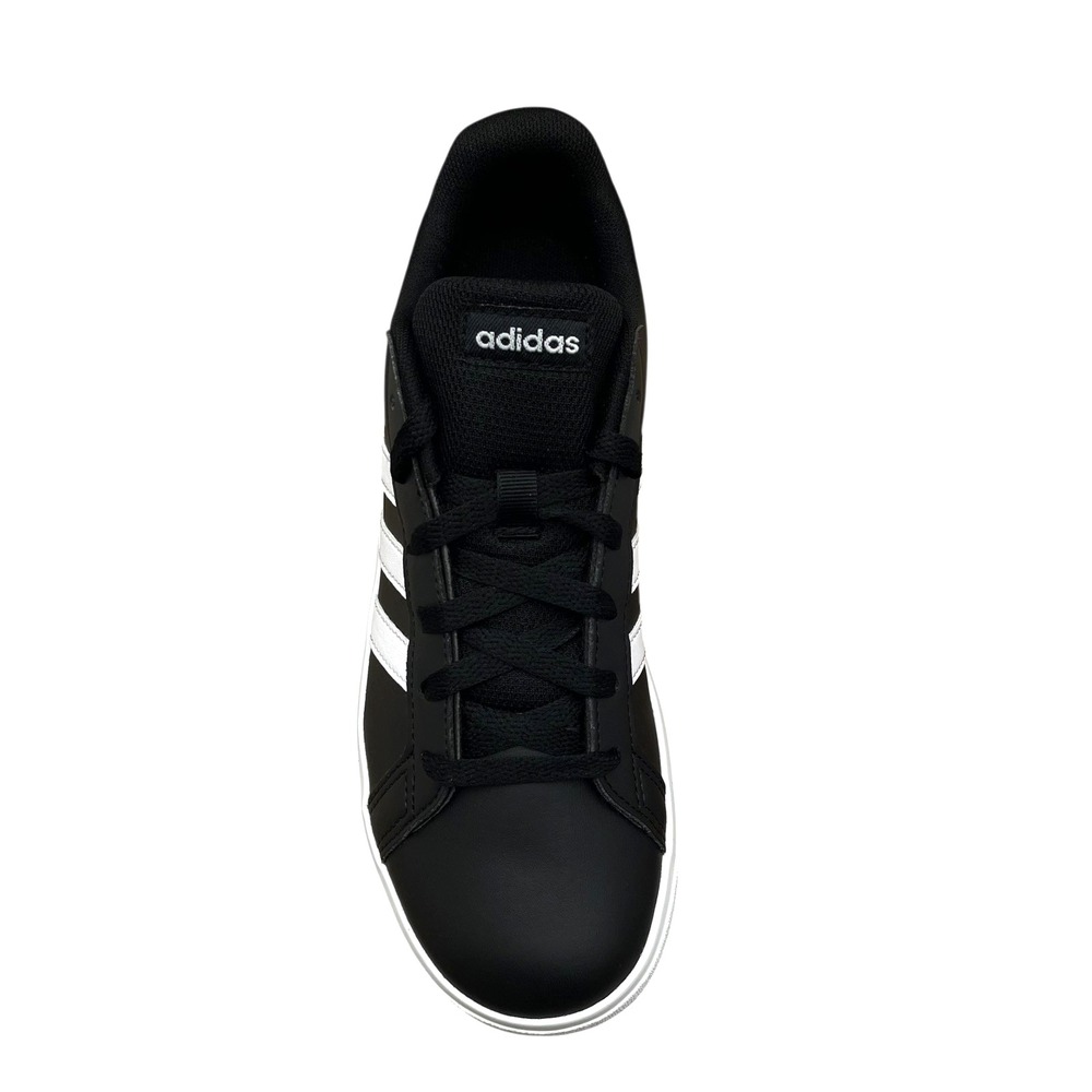 adidas Grand Court 2.0 Youth Boys Girls Sneaker Size 4 Black-White Low Top Shoes - Picture 4 of 12